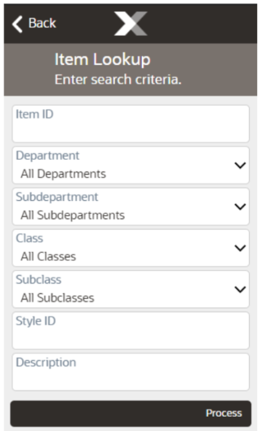 Item Lookup Form