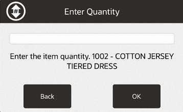 Item Quantity Prompt