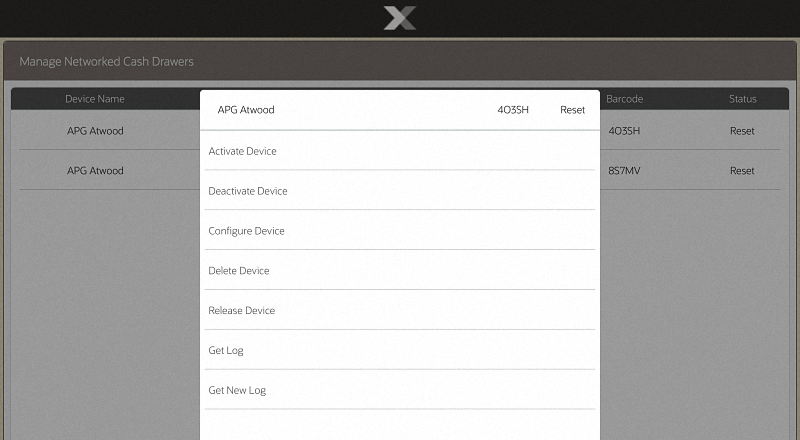 Manage Networked Cash Drawer Options