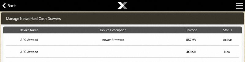Manage Networked Cash Drawers - New Status