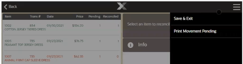 Item Reconciled