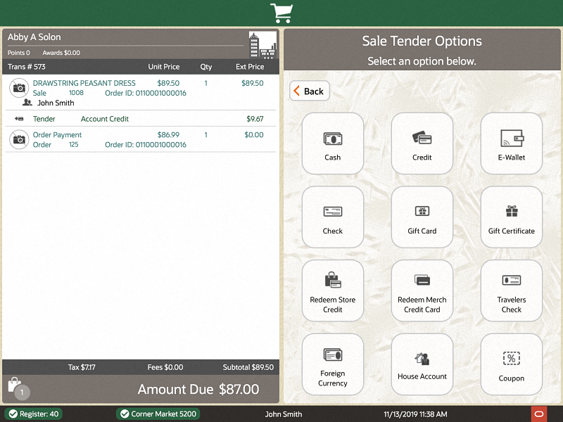 Order Tenders