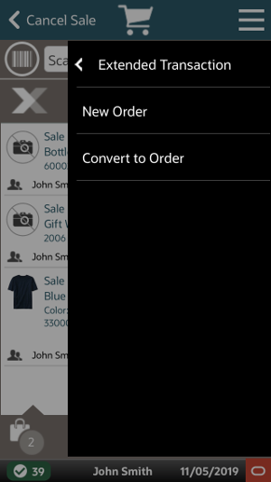 New Order Option