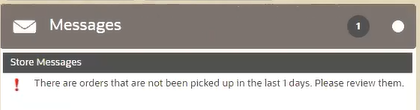 Orders Not Picked Up Message