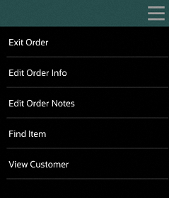 Order Context Menu