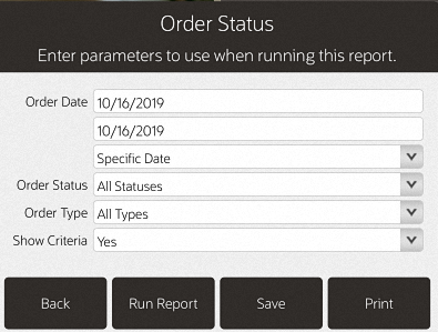 Order Status