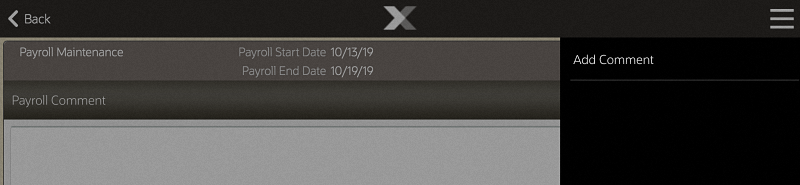 Payroll Add Comment Option Payroll Add Comment Option