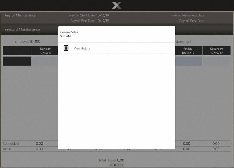 Payroll View History Option