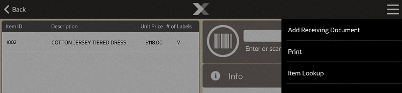 Print Shelf Label Context Menu