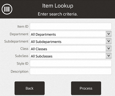 Item Lookup Form