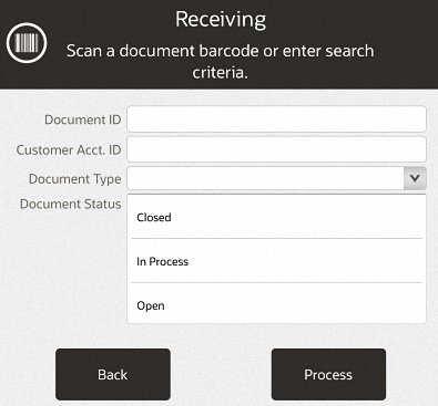 Document Search Form