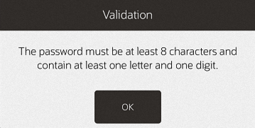 Password validation