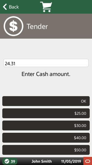 Handheld Quick Cash Buttons
