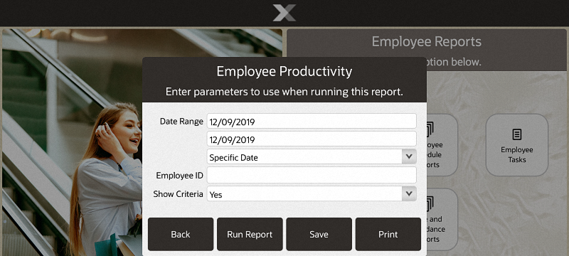 Criteria Selection Form