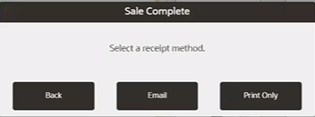 Mobile POS Receipt Options