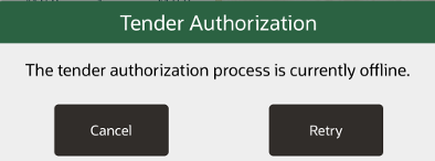 Mobile Tablet Tender Authorization Offline Prompt