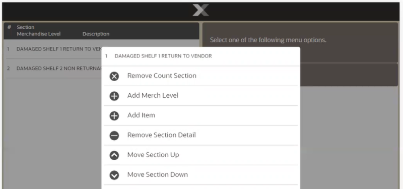 Count Section Options