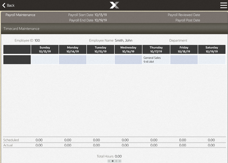 Timecard Maintenance Tab Timecard Maintenance Tab