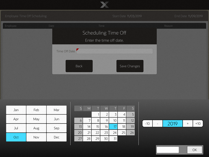 Time Off Date Prompt