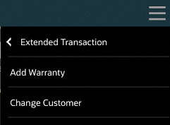 Warranty Menu