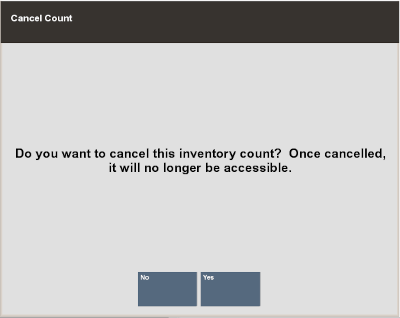 Cancel Count Prompt