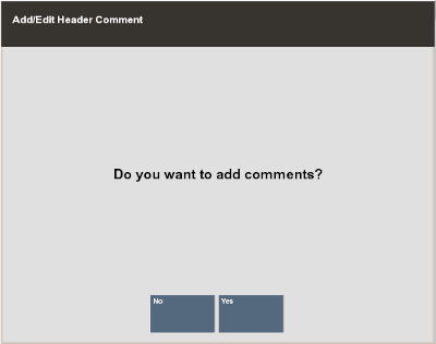 Header Comment Confirmation