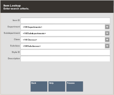 Item Lookup Form