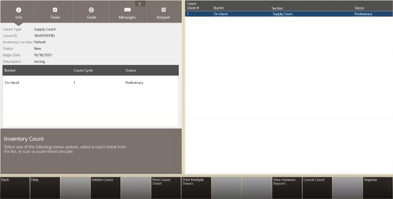 Supply Count Example