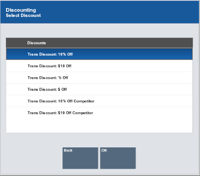 Transaction Discount Options