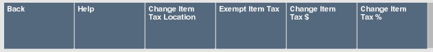 Change Item Tax Menu Buttons