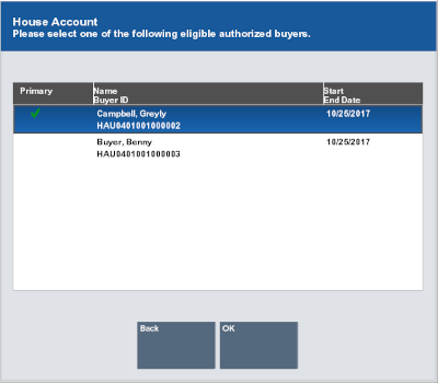 House Account Authorized Buyer List