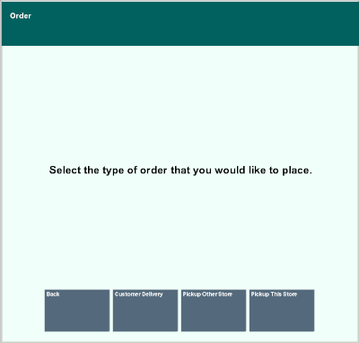 Order Type Menu Options