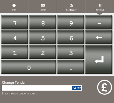 Change Tender Amount