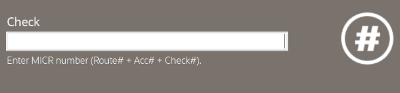 Check MICR Number Prompt