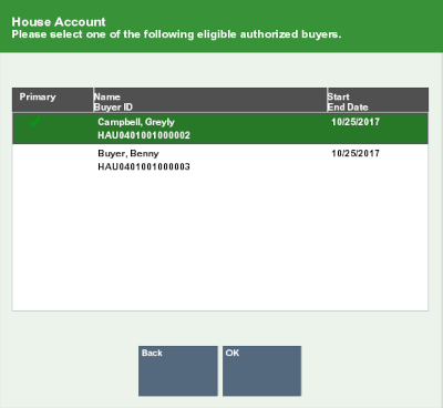 House Account Authorized Buyer List