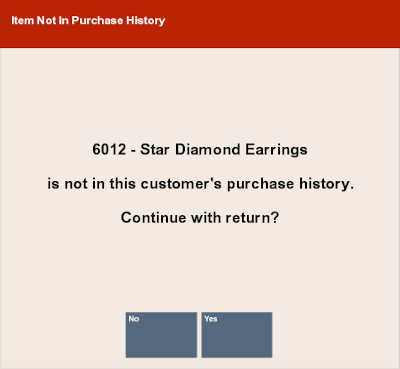 Item Not In Purchase History