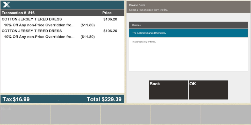Select Reason Select Reason