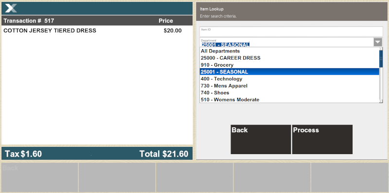 Item Lookup Drop-Down List Item Lookup Drop-Down List
