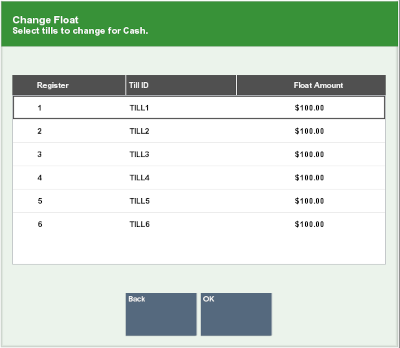 Change Float Till Selection Change Float Till Selection