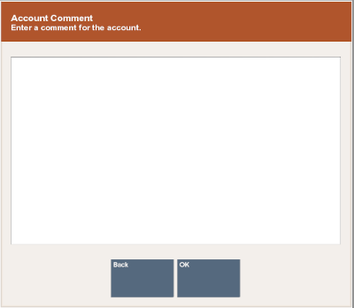 Work Order Account Comment Prompt