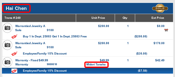 Sale Customer Different than the Warranty Plan Owner