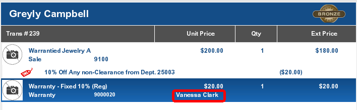 Sale Customer Different than the Warranty Plan Owner