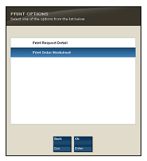 Inventory Replenishment Print Options Inventory Replenishment Print Options