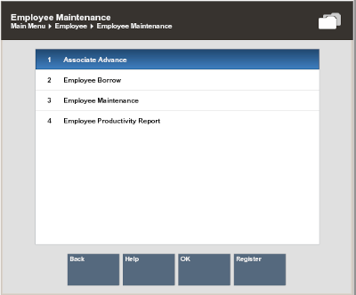 Associate Advance Menu Option