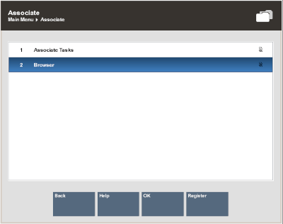 Associate Menu - Browser Option