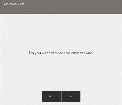 Cash Drawer Close Prompt