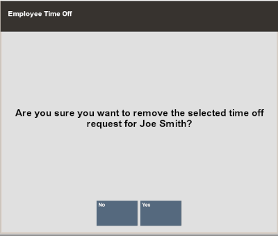 Confirm Employee Time Off Prompt