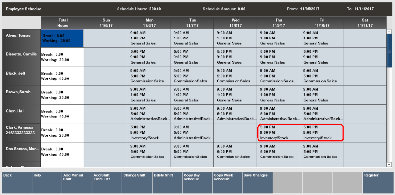 Copied Day Schedule