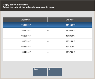 Copy Week Schedule