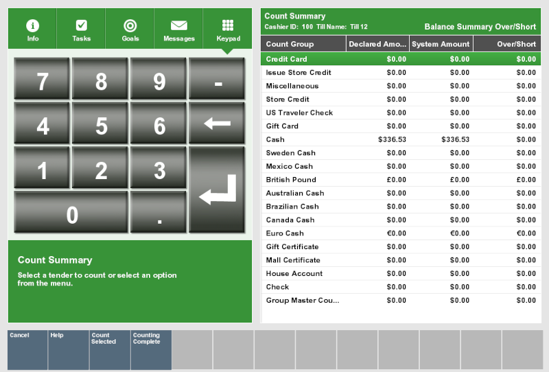 Count Summary Screen - Audit Complete